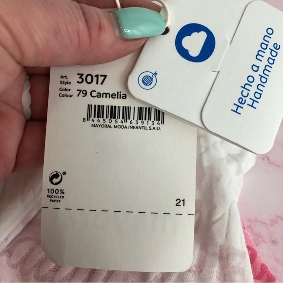 NWT Mayoral shirt short sleeve burnout white to pink ombré size 3 years - Picture 4 of 8